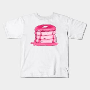 Stacks of pancake in PINK Kids T-Shirt